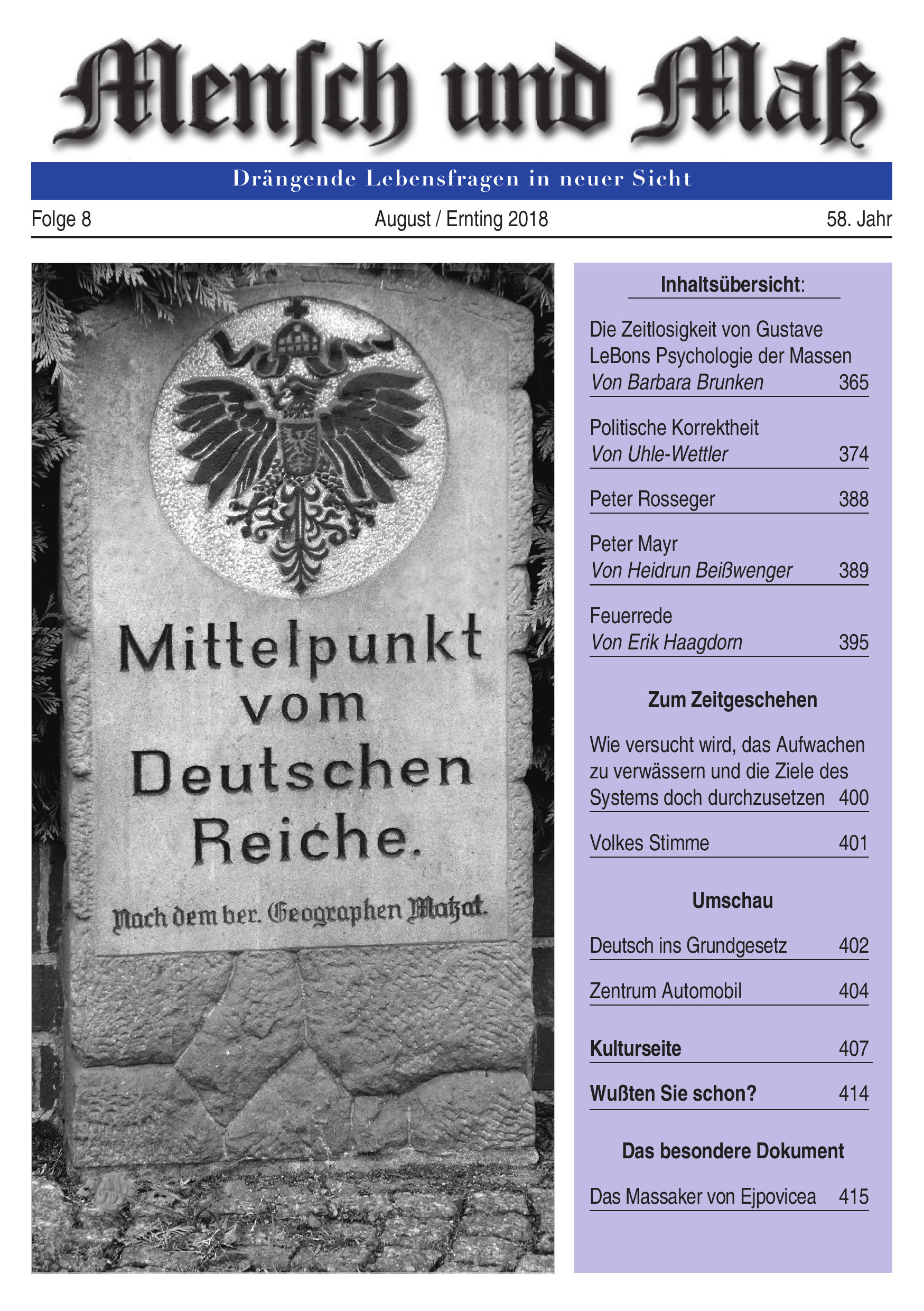 2018/08 Mensch und Maß
