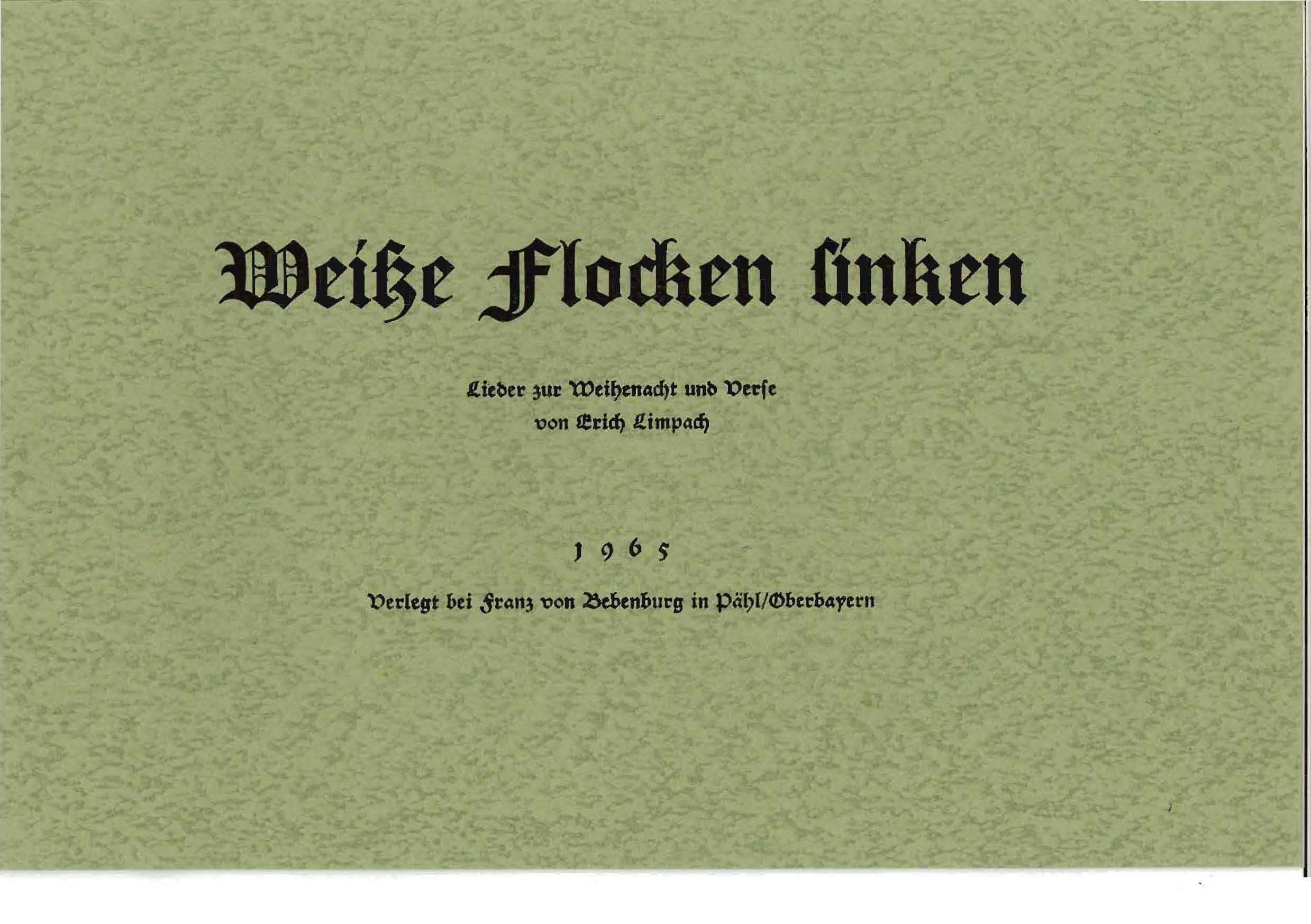 Limpach, Erich: Weiße Flocken sinken Limpach, Erich: Weiße Flocken sinken