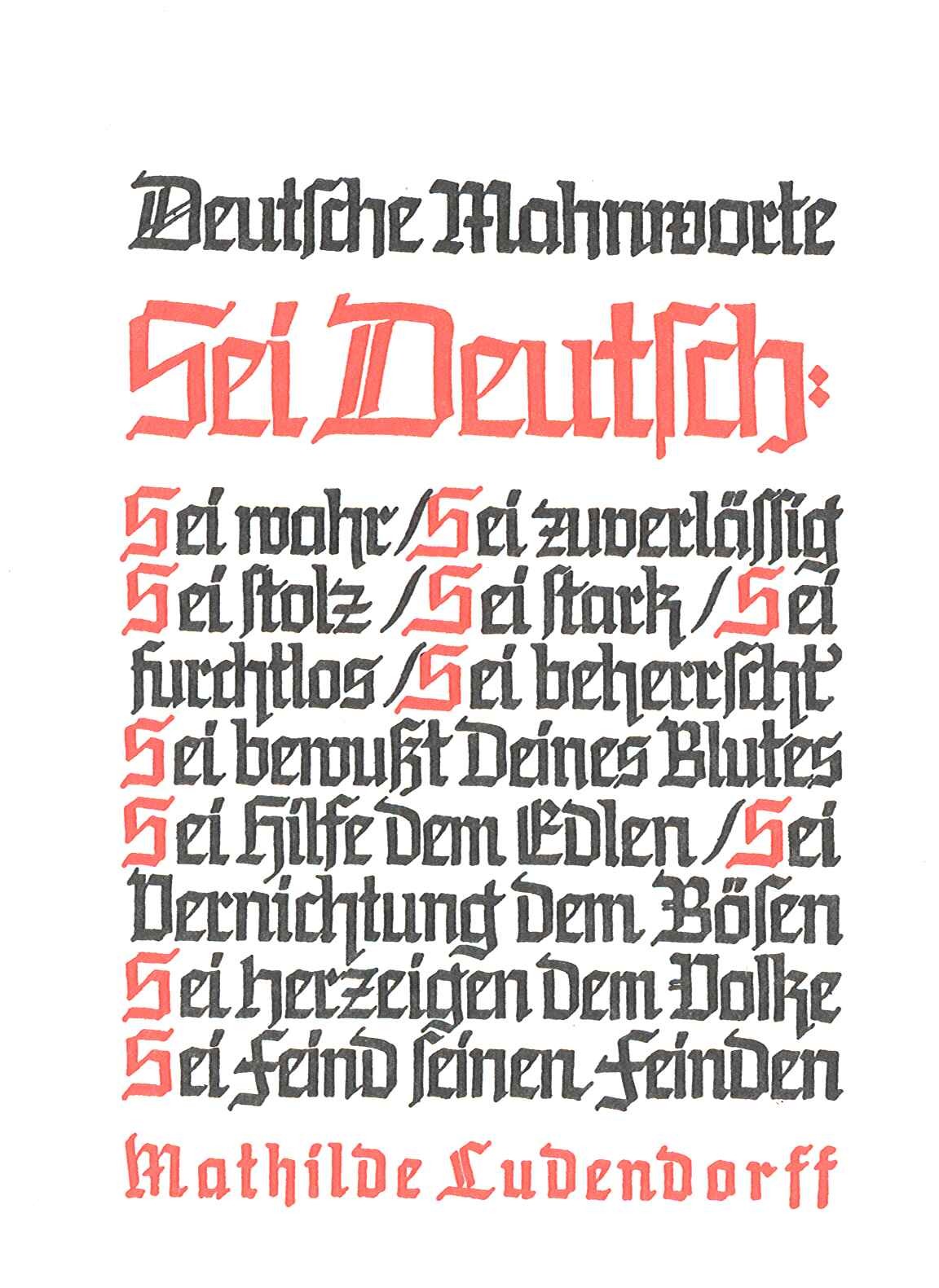 Deutsche Mahnworte, Postkarte