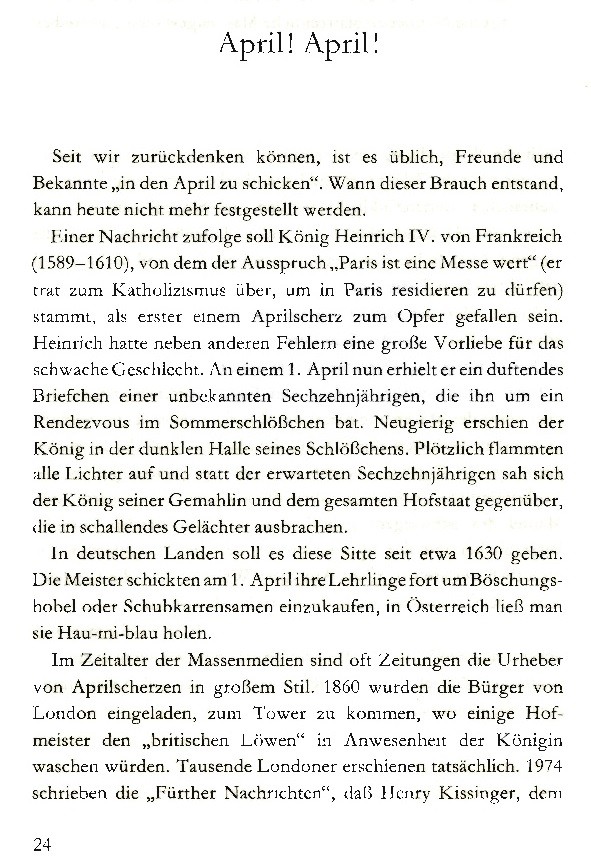 Braun, Otto: Feiertage und Jahresfeste