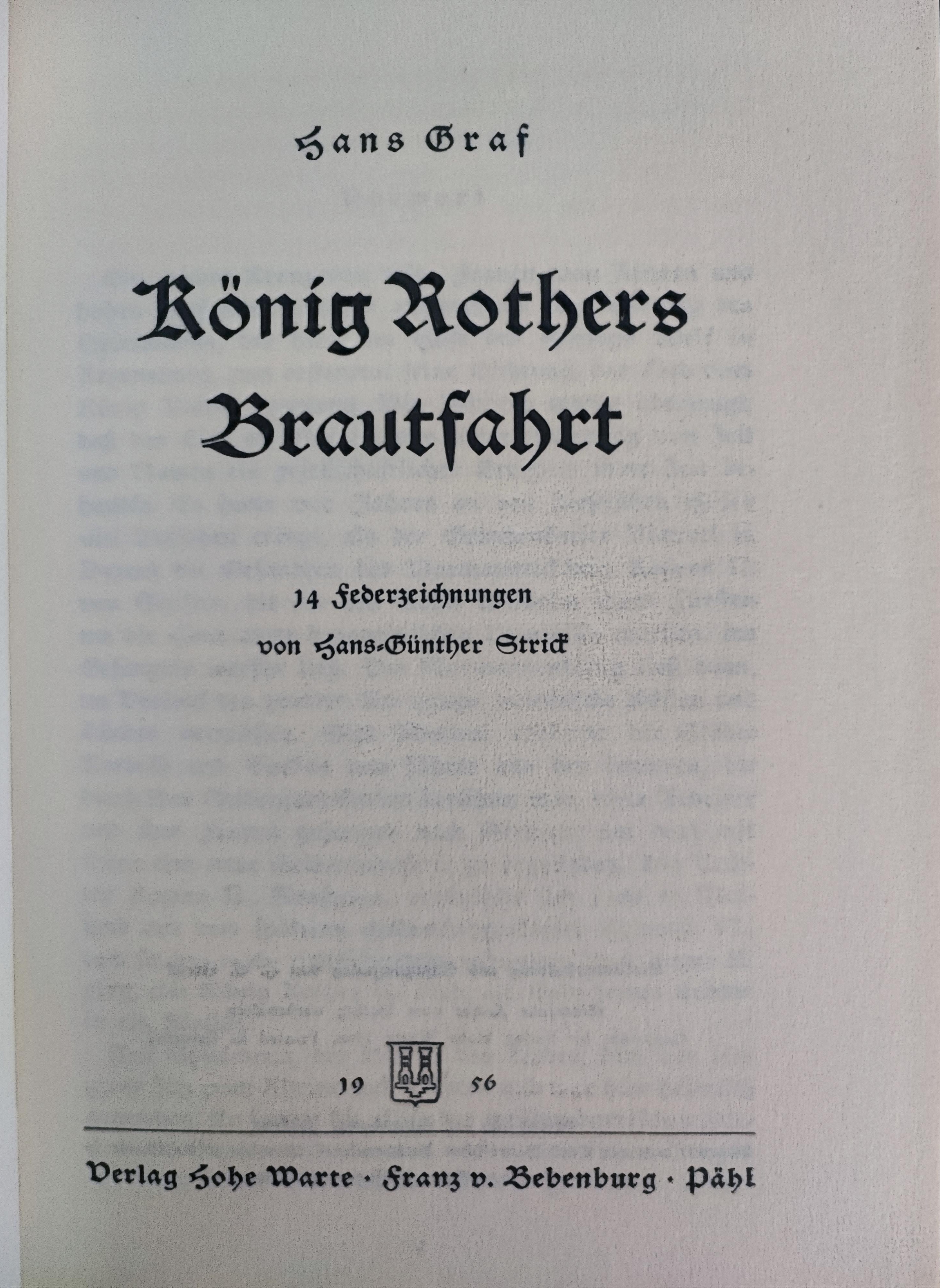 Graf, Hans: König Rothers Brautfahrt