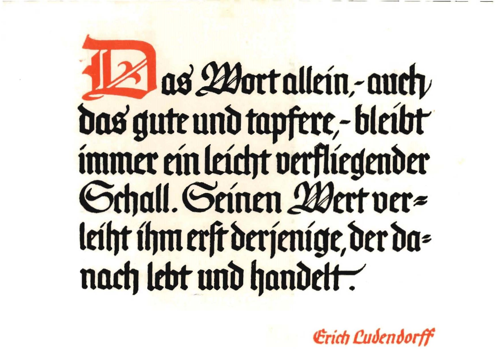 Ludendorff, Erich und Mathilde: Spruchkartenserie 8 Postkarten Ludendorff, Erich und Mathilde: Spruchkartenserie 12 Postkarten