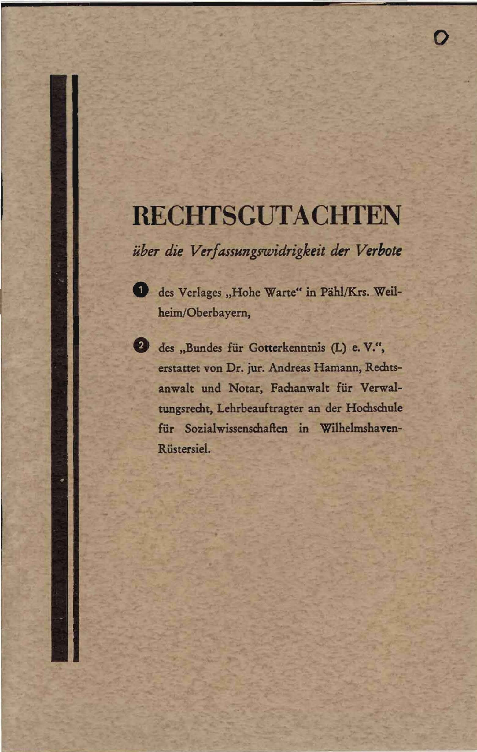 Rechtsgutachten Buchcover: Rechtsgutachten