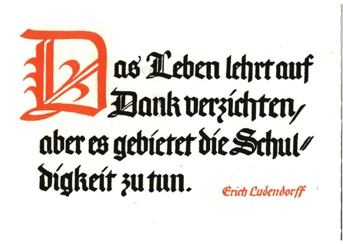 Ludendorff, Erich und Mathilde: Spruchkartenserie 12 Postkarten