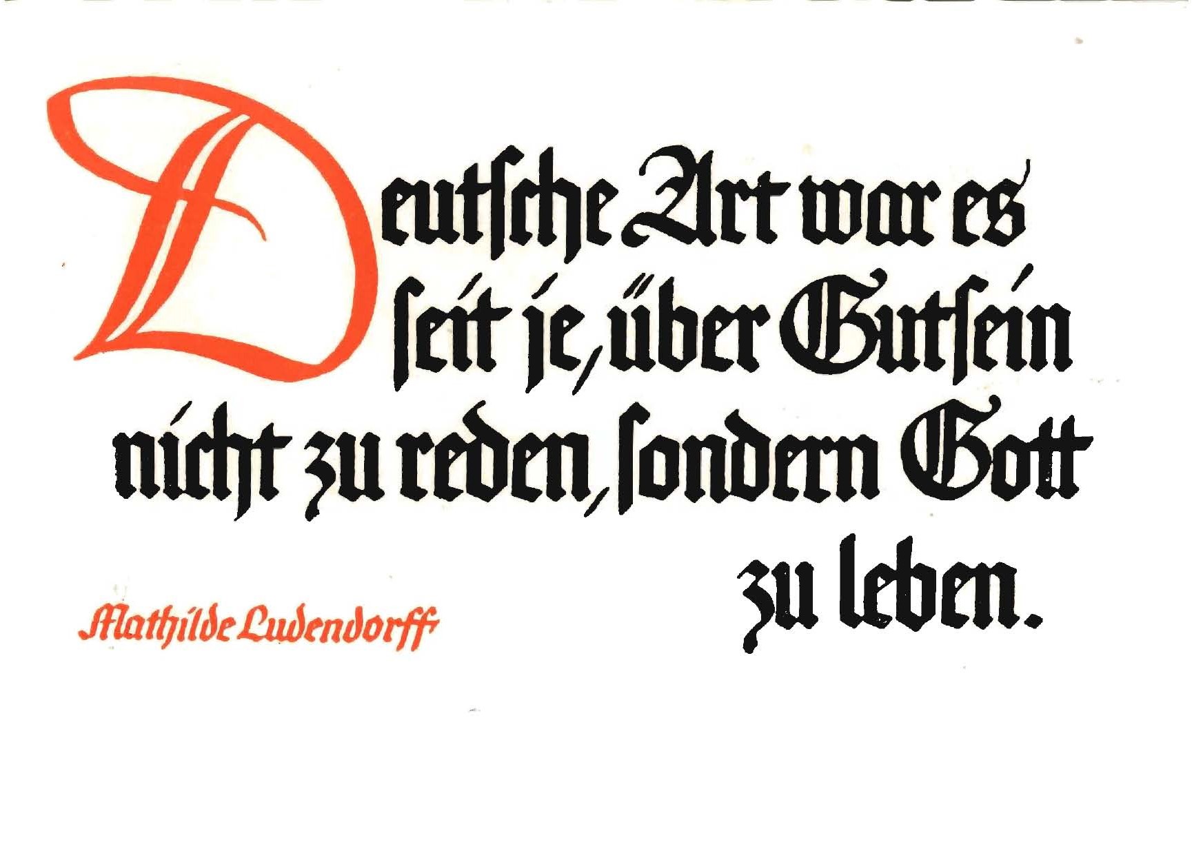 Ludendorff, Erich und Mathilde: Spruchkartenserie 12 Postkarten Ludendorff, Erich und Mathilde: Spruchkartenserie 12 Postkarten