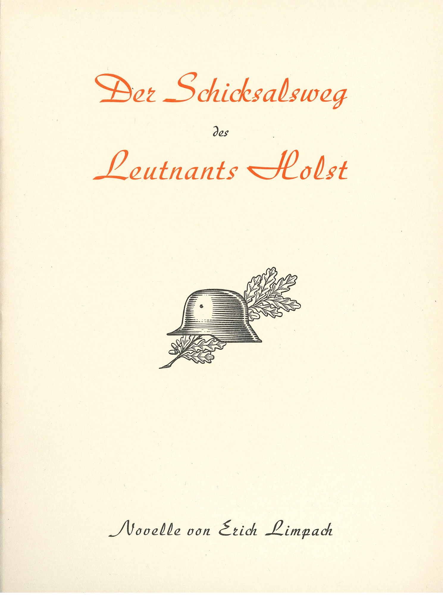 Limpach, Erich: Der Schicksalsweg des Leutnants Holst Buchcover: Der Schicksalsweg des Leutnants Holst von Erich Limpach