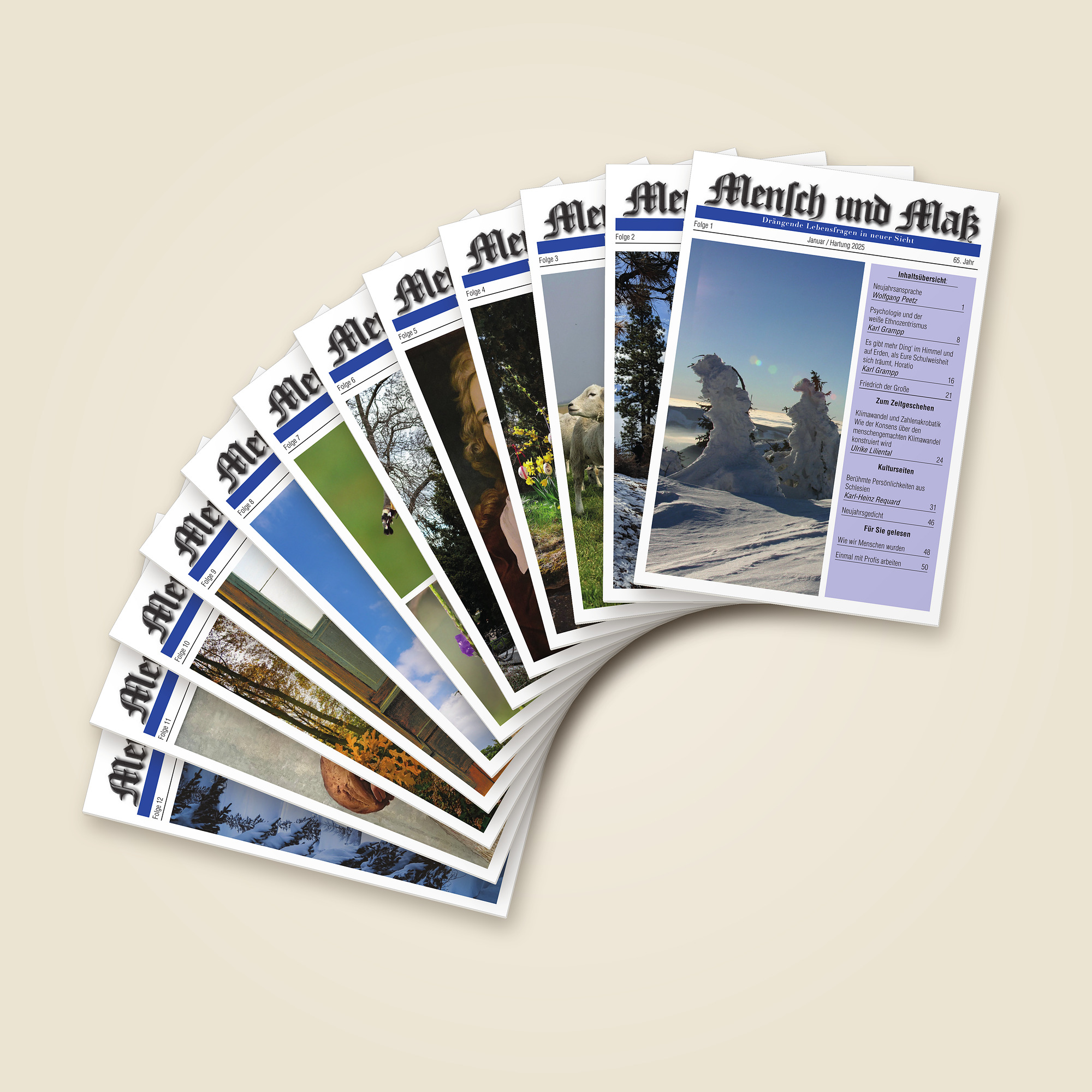 Jahrgang 2025 Mensch und Maß (12 Hefte als PDF)