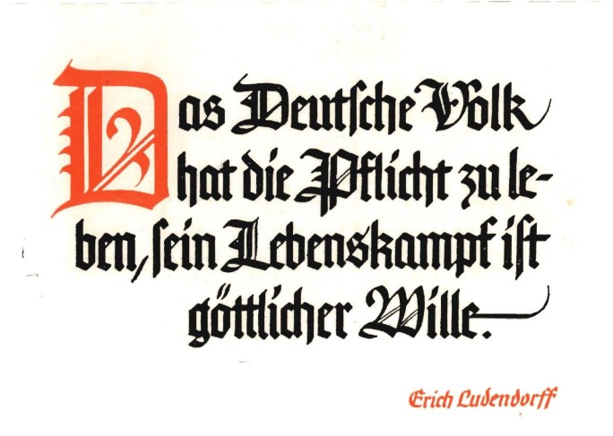 Ludendorff, Erich und Mathilde: Spruchkartenserie 12 Postkarten